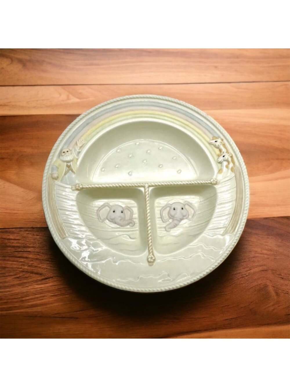 Noah’s Ark Lenox China ~ Child's Divided Plate Baby Gift First Birthday
